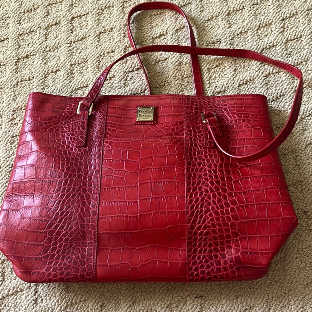Dooney & Bourke red snakeskin purse